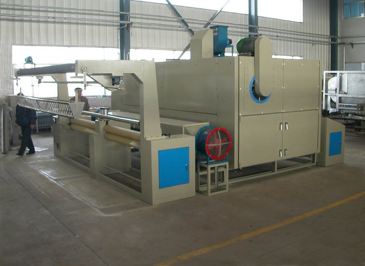 Blue And Grey Tubular Knit Fabric Heat Setting Machine