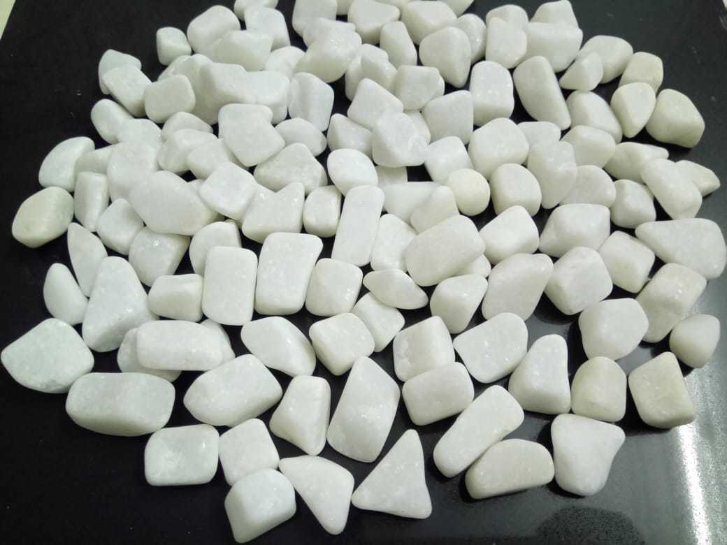 Yellow Marble Tumbled & Polished Pebble Stones - 10mm To 20mm Size | Ideal For Landscaping, Fountains, Aquariums, And Garden Decor