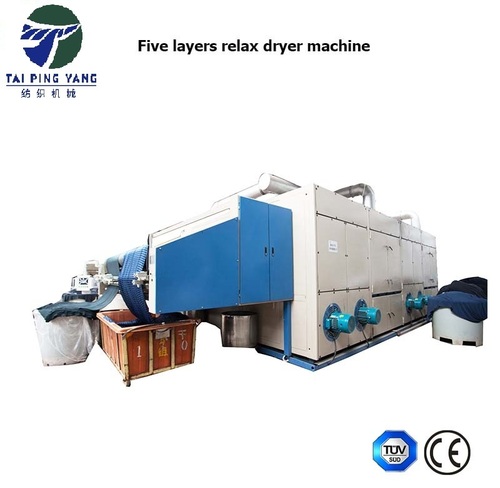Three-Layer Relax Dryer Machine - 2800mm Width, Stainless Steel Construction | PLC Control, Automatic Operation, High-Efficiency Heat Setting, Max. Temperature 160°C, Optimized for Knitted and Woven Fabrics