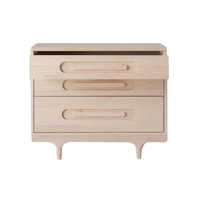 दृढ़ लकड़ी तीन दराज कैबिनेट