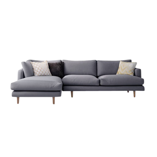 Wooden Sofa Set - Solid Wood, 12 Foot Dimensions, Grey Color | Eco-friendly, Water Resistant, Machine Made, 3 Year Warranty
