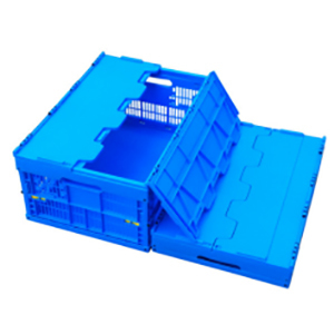 Folding Basket - Virgin Plastic Pp, 600x400x220mm, Blue | 30kg Single Load, 240kg Stacking Load, 50mm Fold Height, Lightweight Design