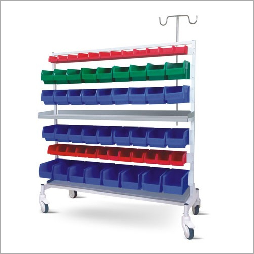 SS फ्रेमवर्क मल्टीपल बिंस ट्रॉली