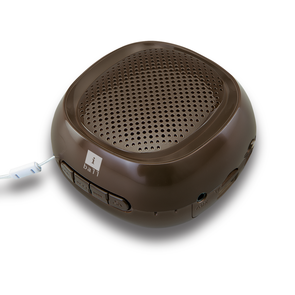 Brown Iball Musi Cube Bluetooth Speaker