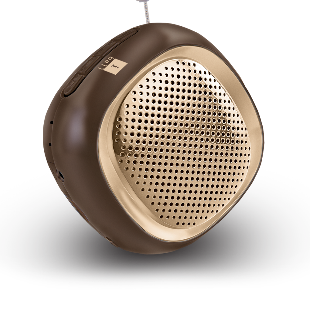 Brown Iball Musi Cube Bluetooth Speaker