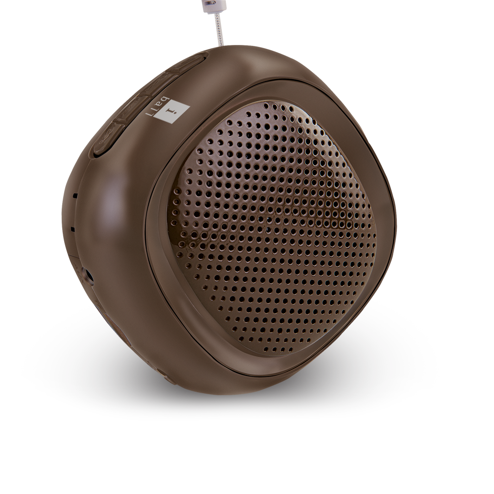 Brown Iball Musi Cube Bluetooth Speaker