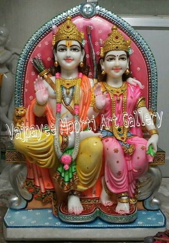 Marble Ram Sita Statue
