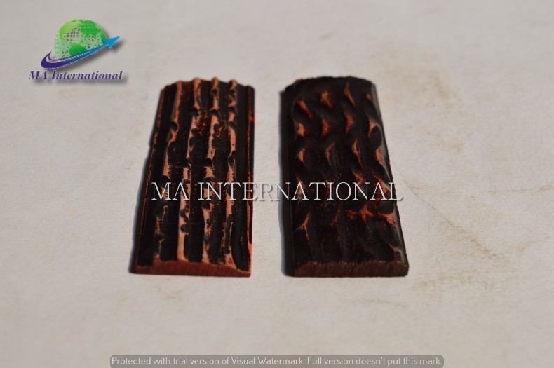Dyed Stabilized Jigged Bone Knife Handle