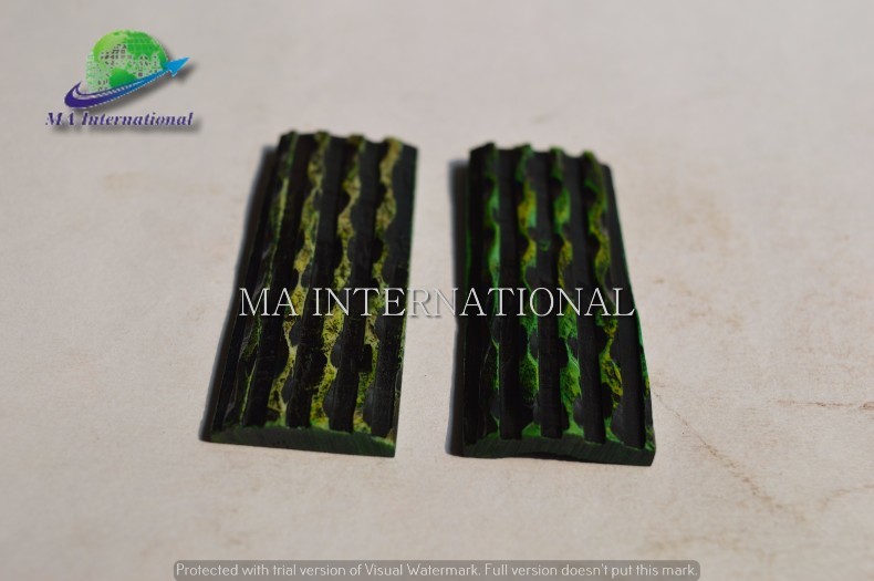 Dyed Stabilized Jigged Bone Knife Handle