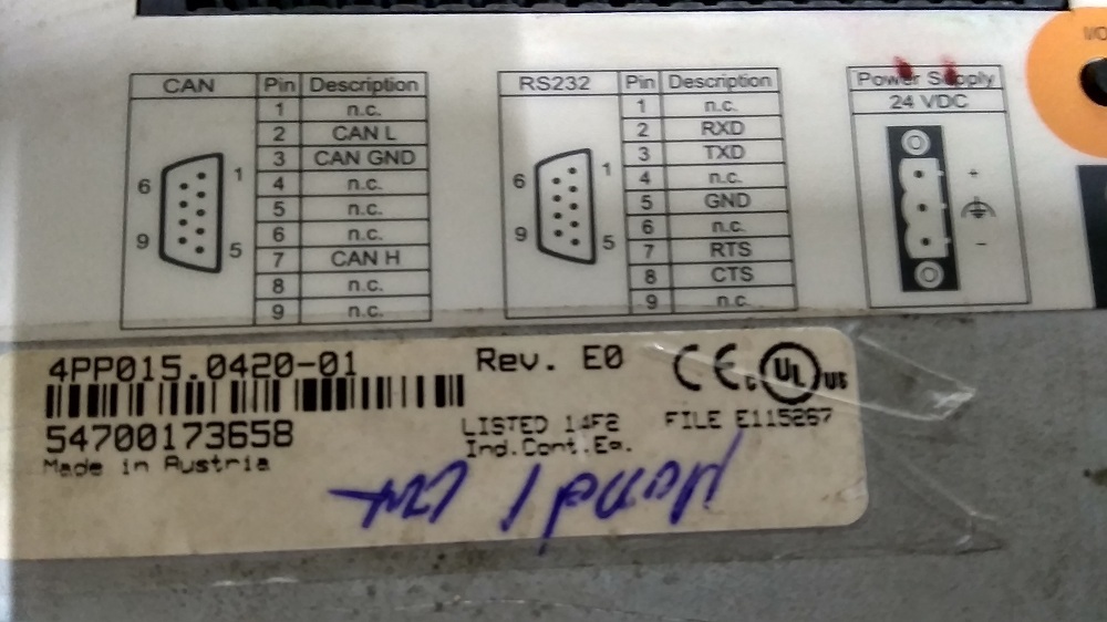 B & R 4pp015.0420-01 Hmi