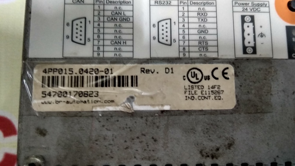 B & R 4pp015.0420-01 Hmi
