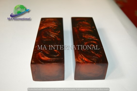 Epoxy Resin (Acrylic) Black Color Knife Handle Blocks