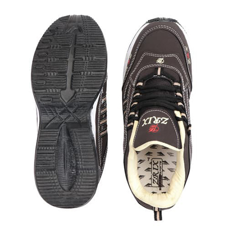 Durable And Fancy Mens Cream & Brown Shoes