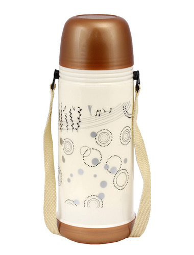 Plastic Thermos Double Walled, 1000ml Capacity Brown Color