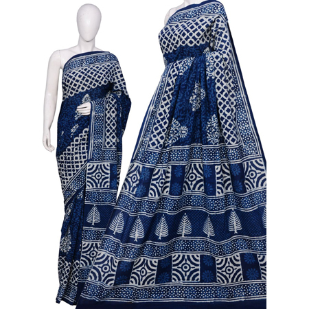 Ladies Cotton Block Print Sarees
