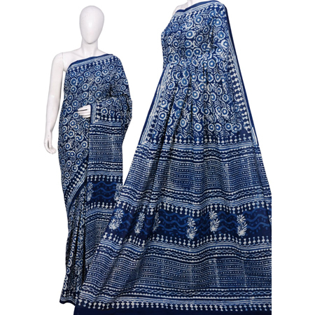 Ladies Cotton Block Print Sarees