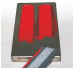 Hegman Gauge - Steel, 500-1000 Grams Weight | Silver and Red Design for Laboratory Use