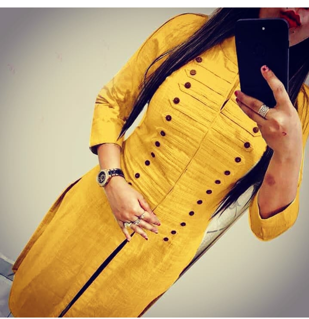 Designer Selfi Kurti - Slub Cotton, Length 46", Available In L, Xl, Xxl | Multi-color Options Including Red, Maroon, Firozi, Cream, Decorated With Stones For Girls, Short Sleeve Style