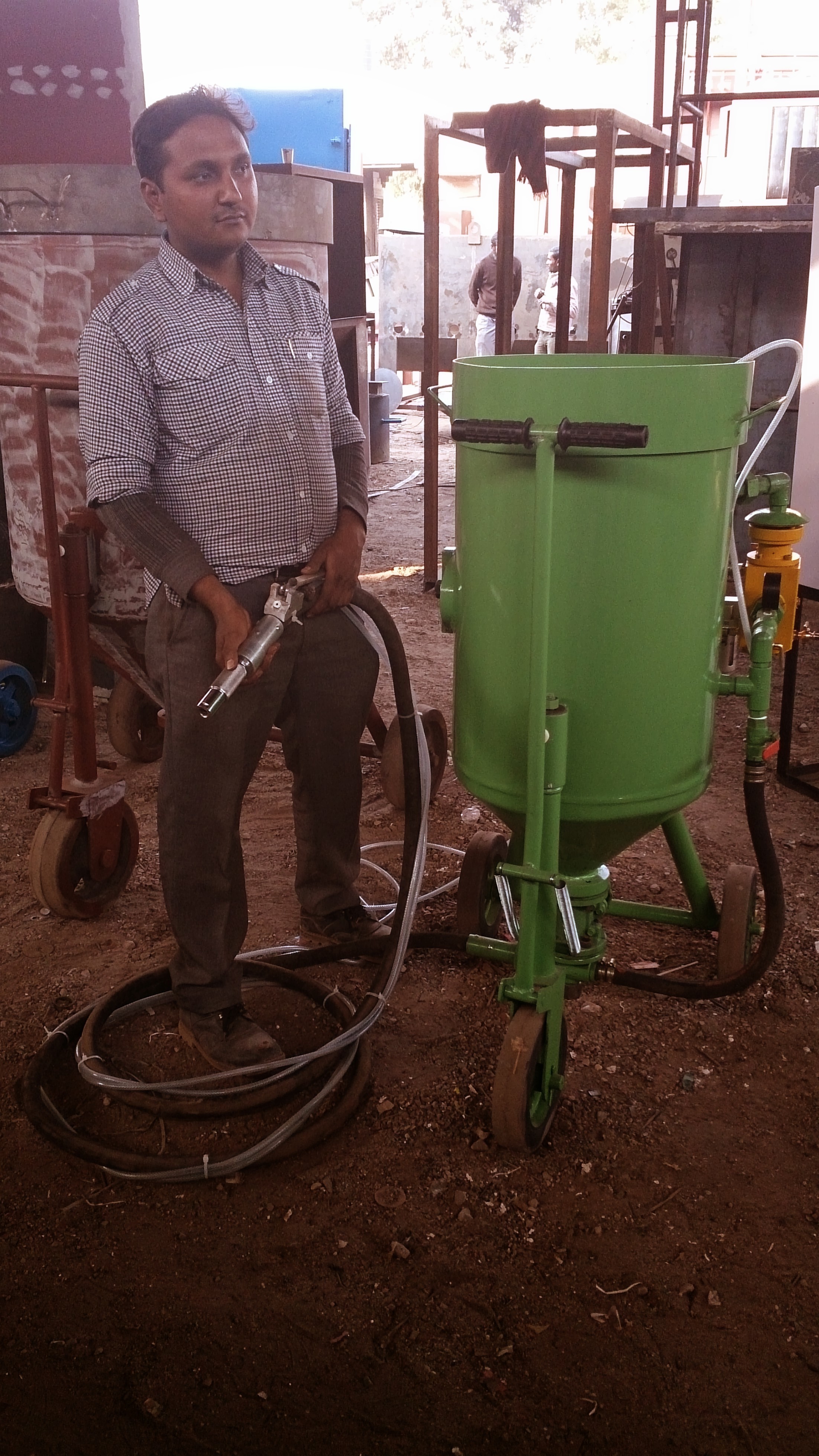 Blue Portable Sand Blasting Machine Ab-p7-501r