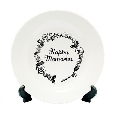White And Black Ceramic Plates