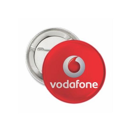 White And Blue Button Badge