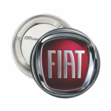 White And Blue Button Badge
