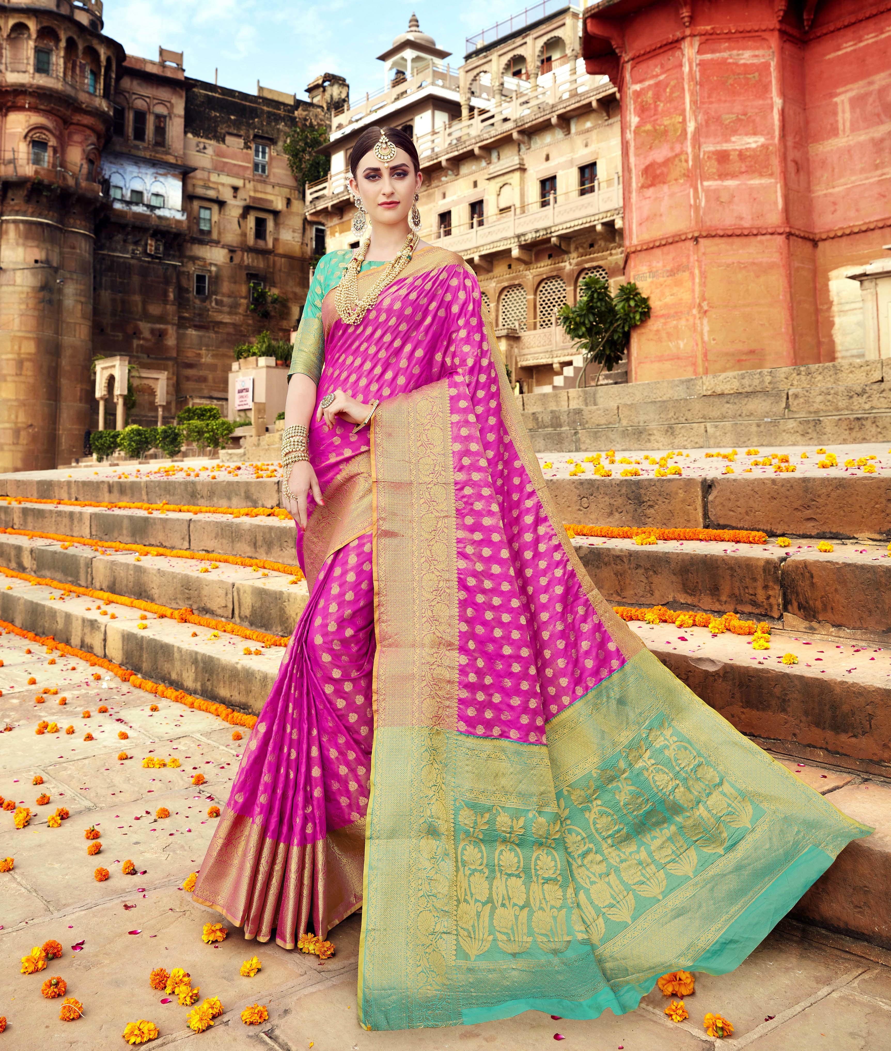 Silk Saree - Luxurious Silk Material | Customizable Colors Based On Your Choice