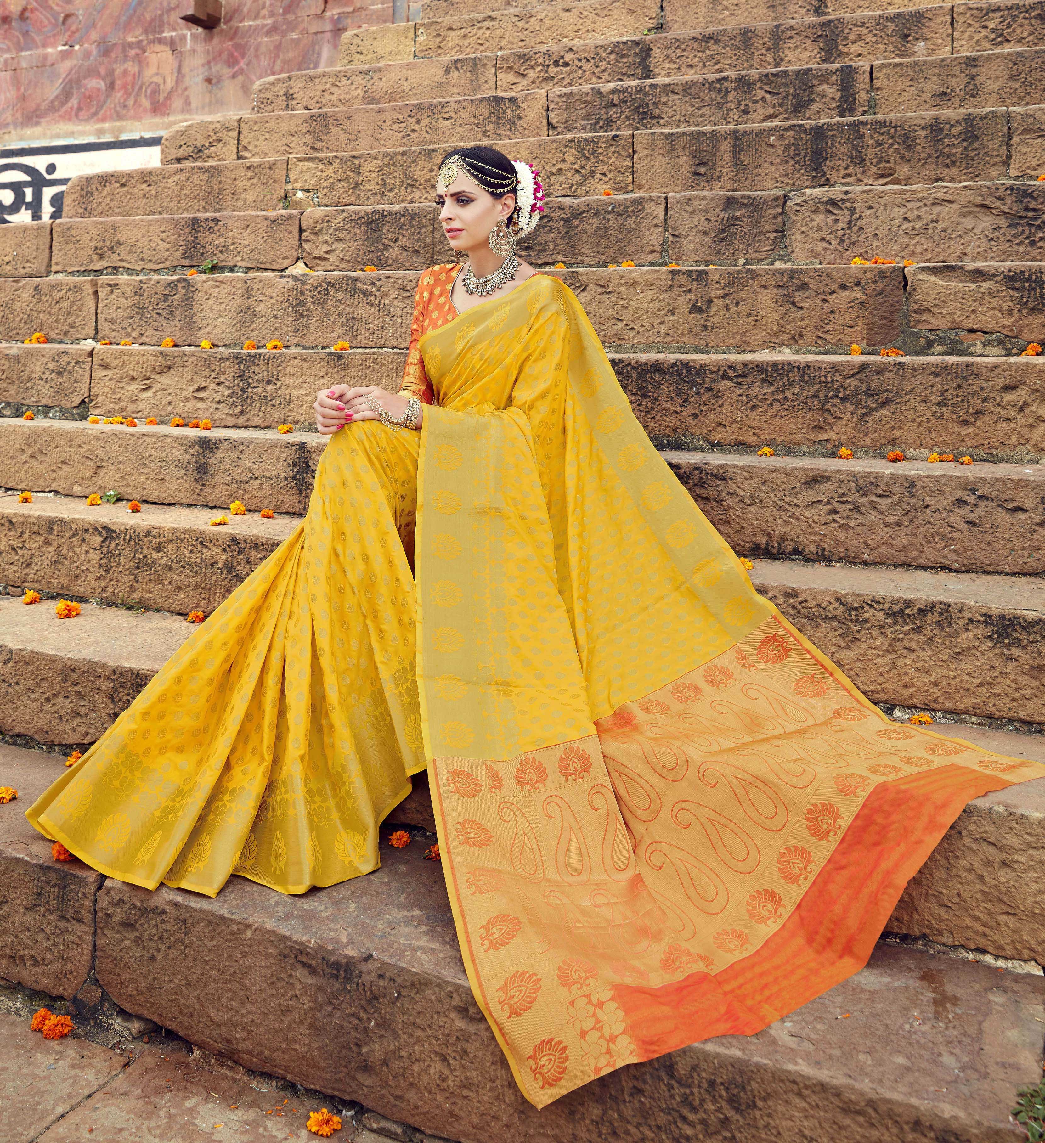Silk Saree - Luxurious Silk Material | Customizable Colors Based On Your Choice