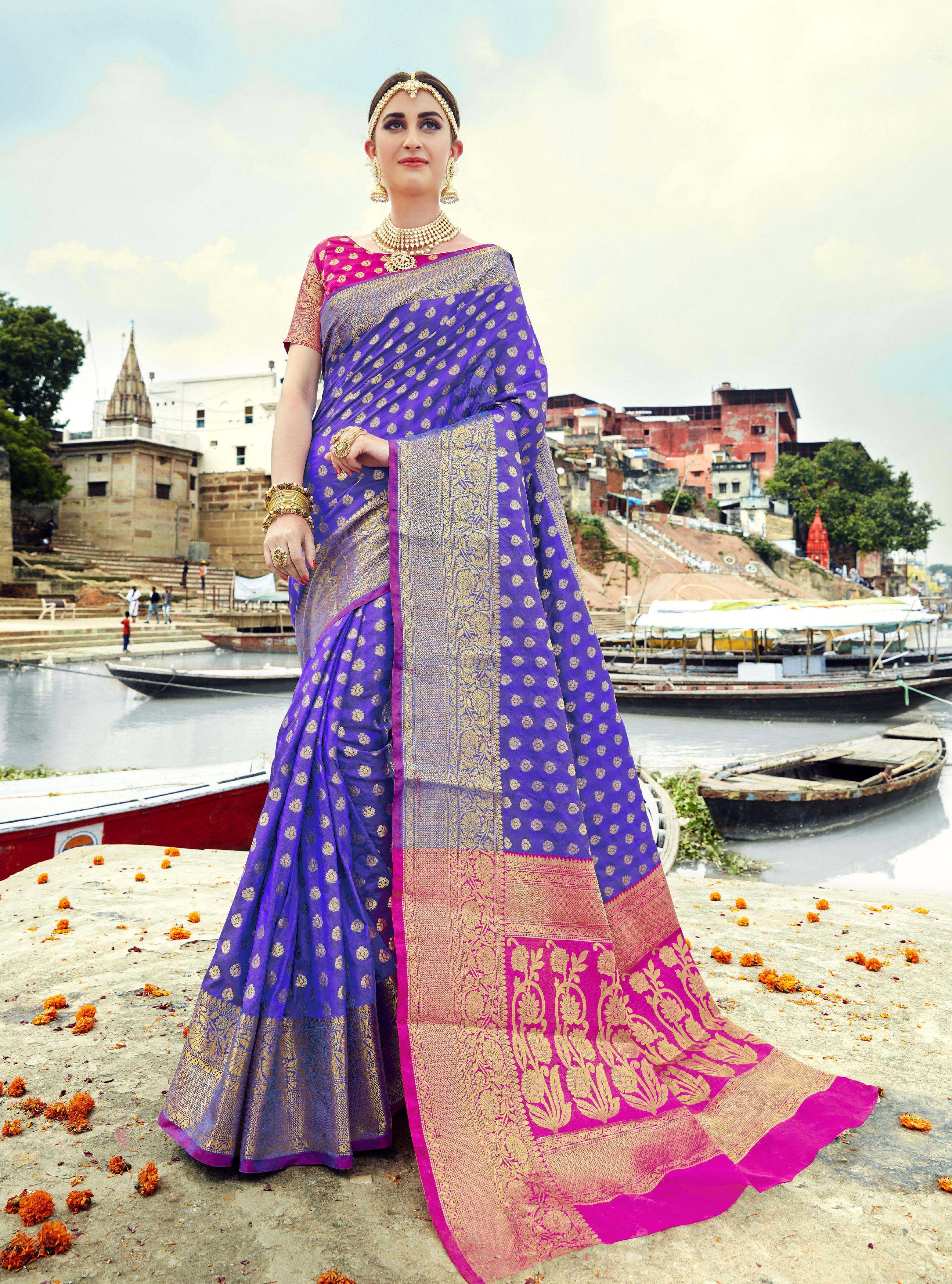 Silk Saree - Luxurious Silk Material | Customizable Colors Based On Your Choice