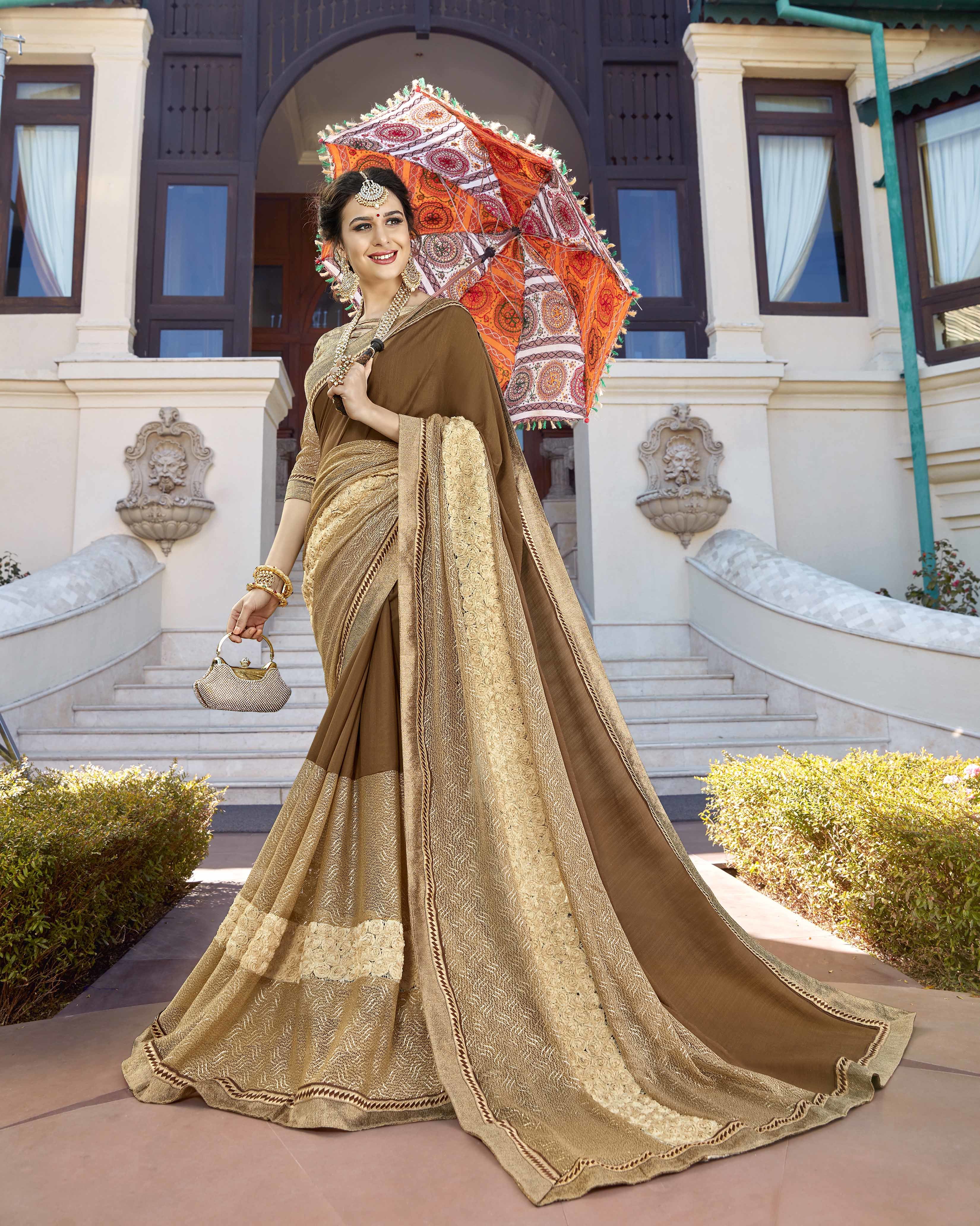 Designer Saree - Color: As Per Image