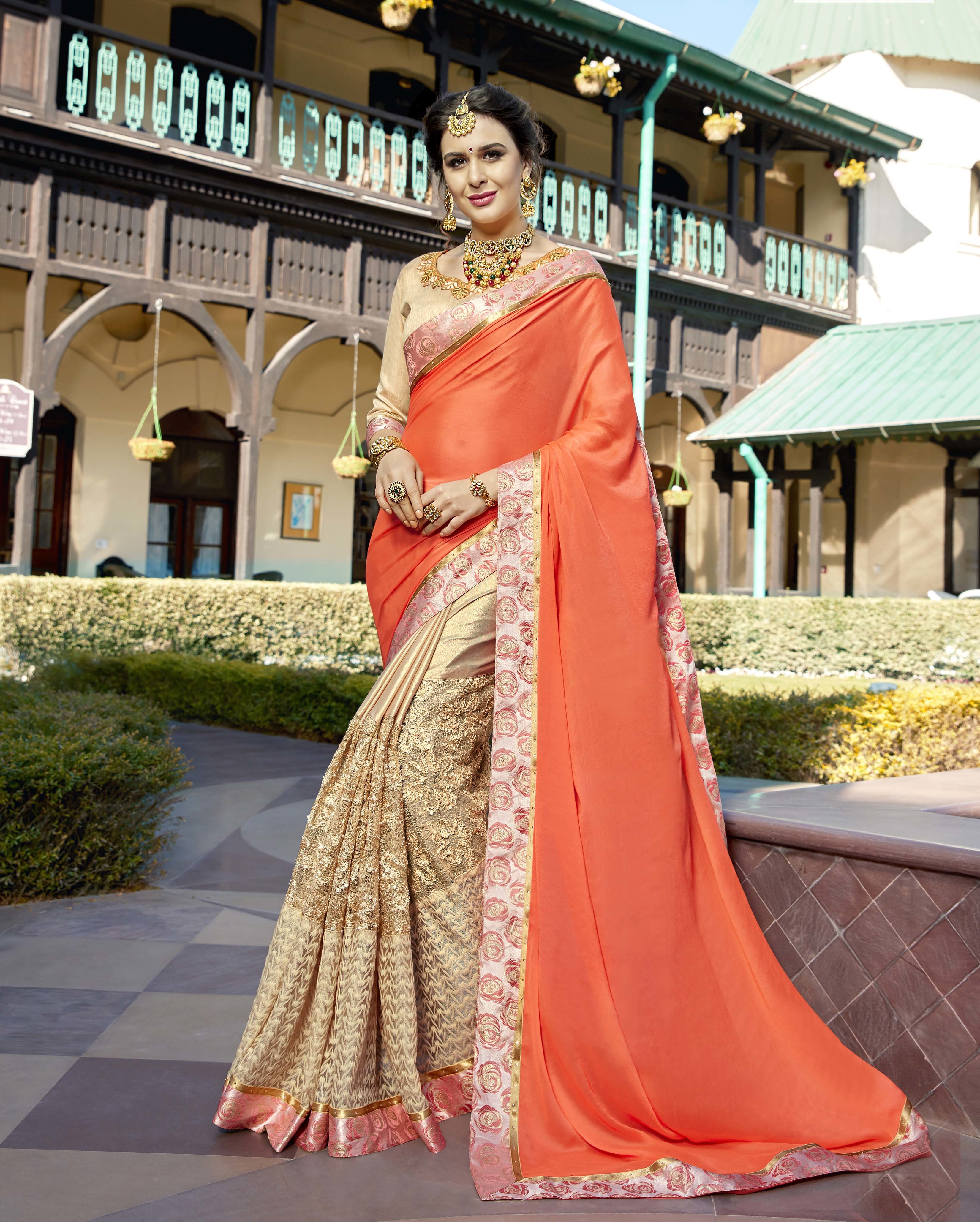 Designer Saree - Color: As Per Image