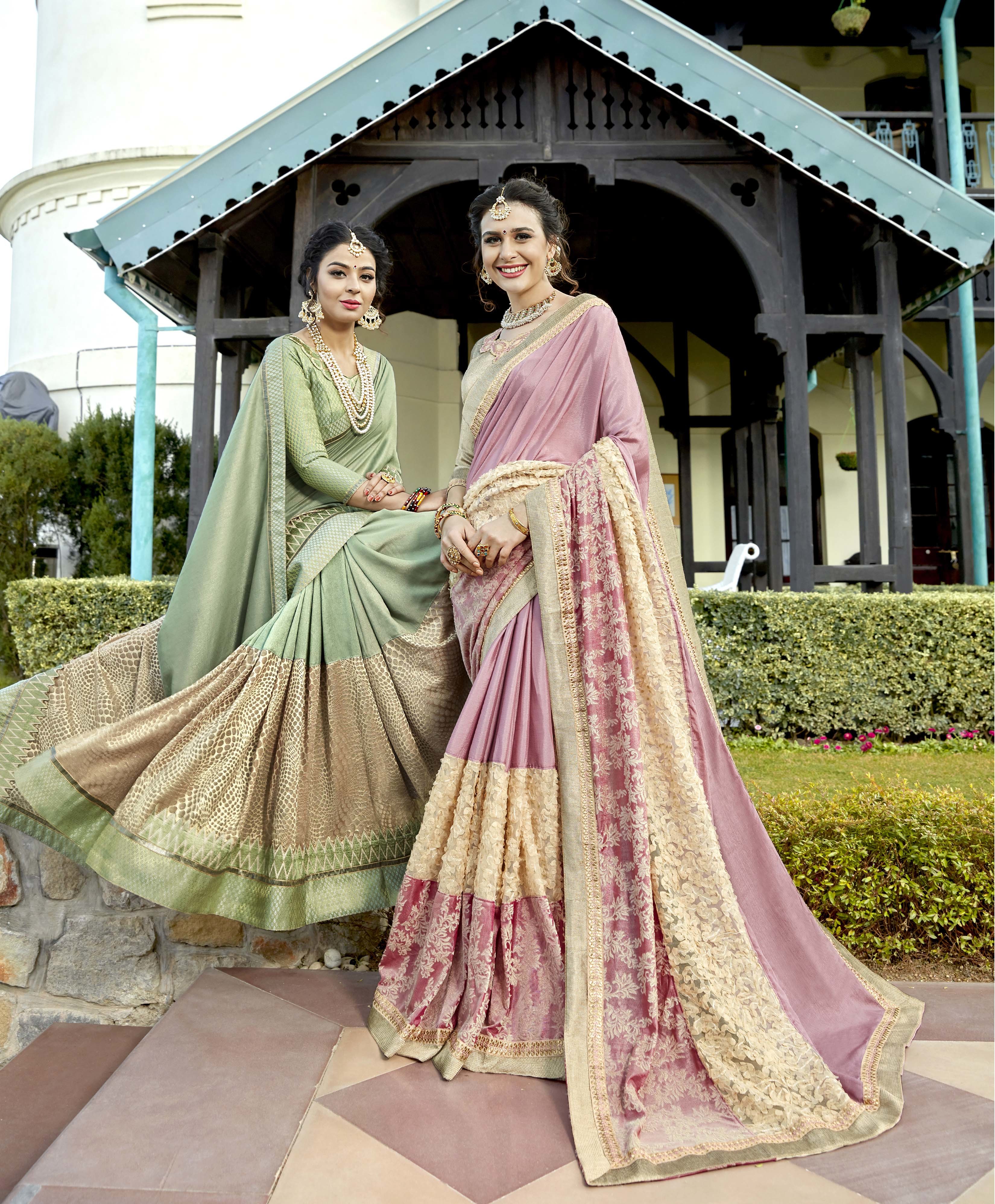 Saree - Sequin Work, Vibrant Color Options For Elegant Occasions