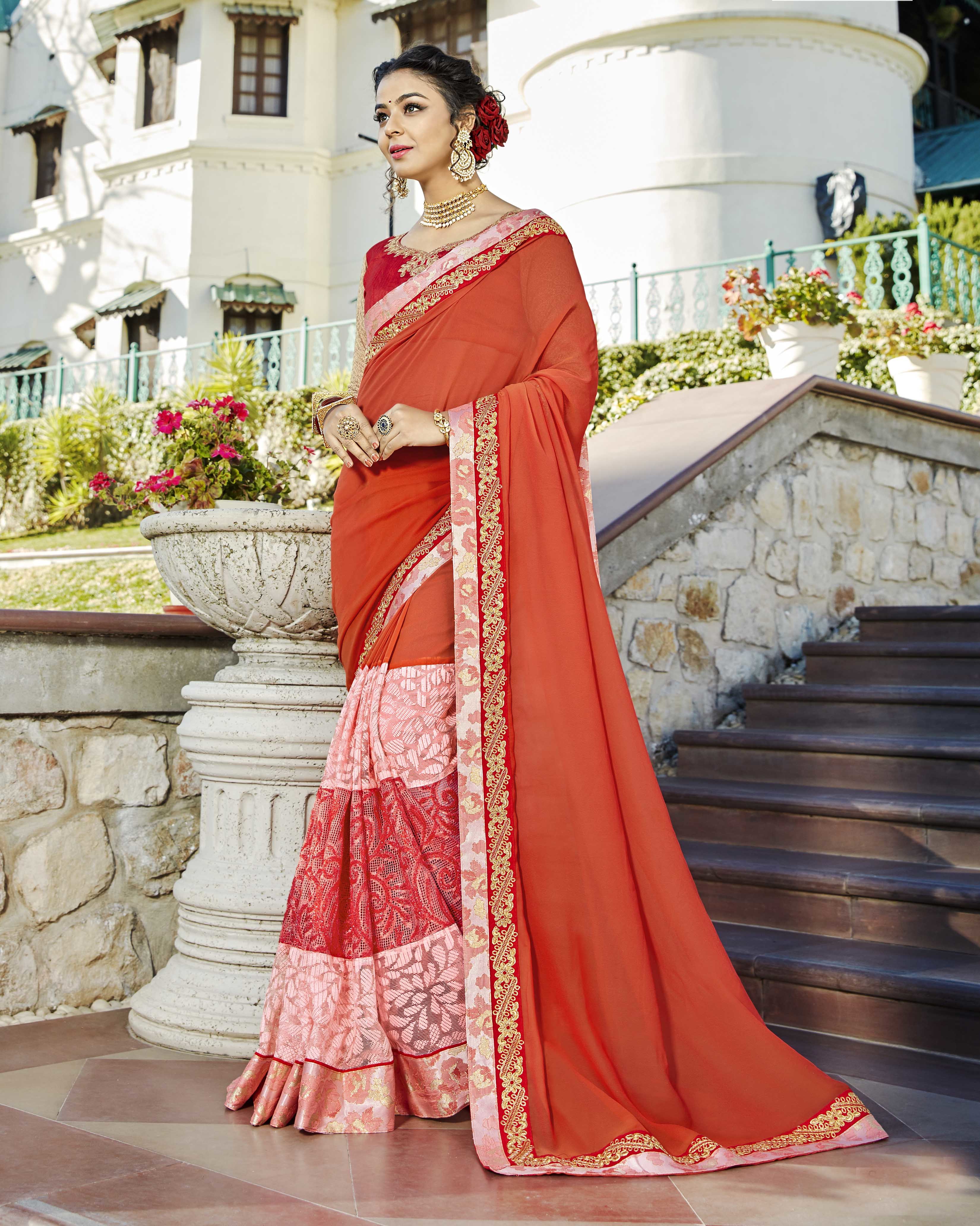 Saree - Sequin Work, Vibrant Color Options For Elegant Occasions