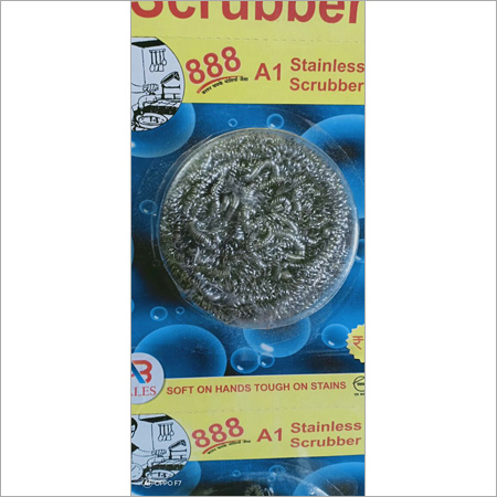 Utensils Washer Scrubber - Stainless Steel, 3 Inch, Silver | Rust Proof, Tough On Stains, Soft On Hands, Easy To Clean