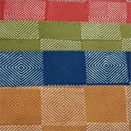 Block Printed Dress Material - Cotton Fabric, Traditional Indian Style With Daub Vegetable Dye Prints