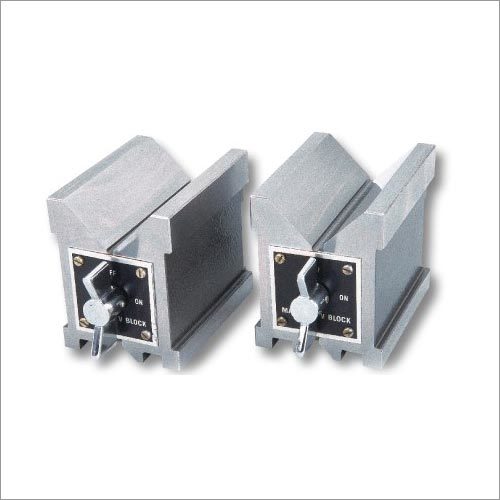 Magnetic Vee Block - Cast Iron, 100 x 75 x 50 mm, 2.5 kg | 1000 kg Magnetic Force, 0.01 mm Accuracy, Ra 0.8 µm Surface Finish, Operating Temp 0-50°C