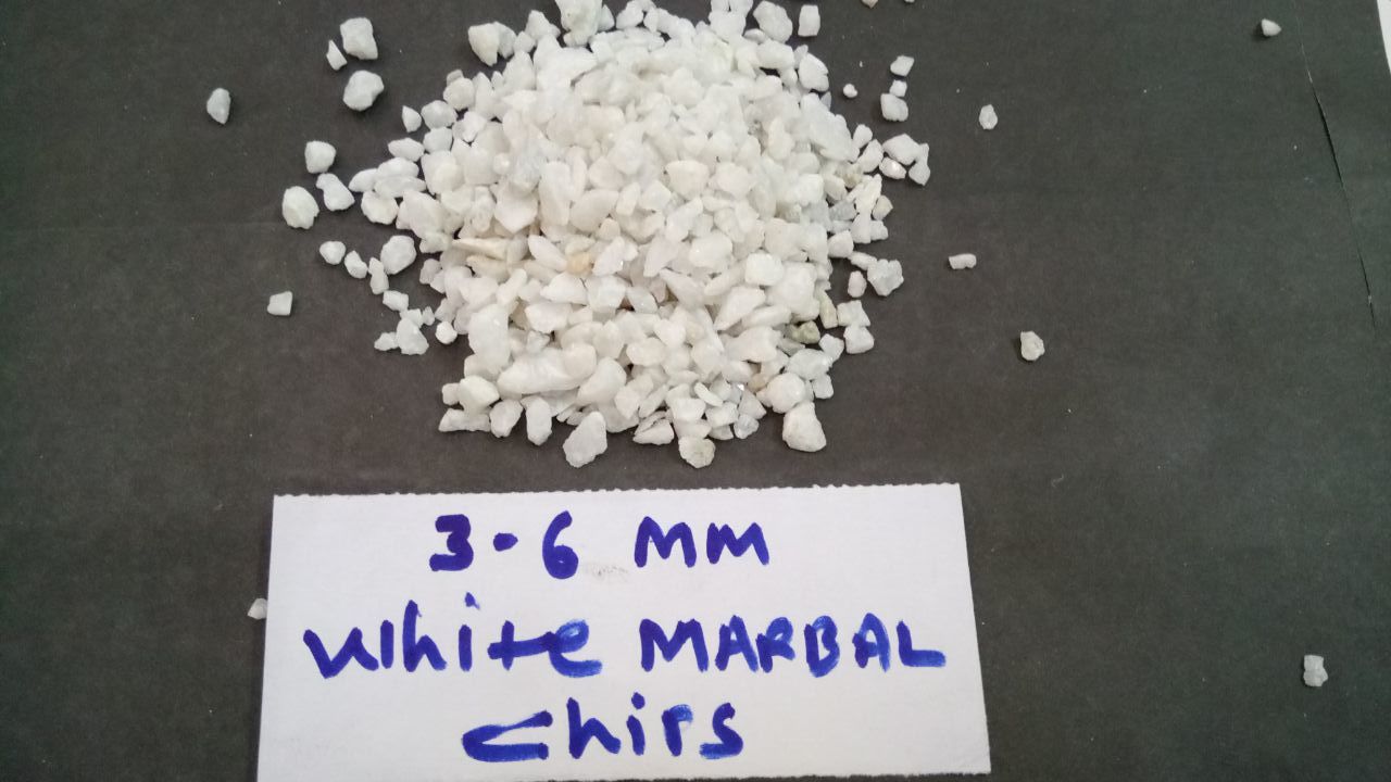 Snow White Marble Crushed Crumb Chips And Aggregates For Export In Bulk Ready Stock - Size: 10 Mm To 20 Mm