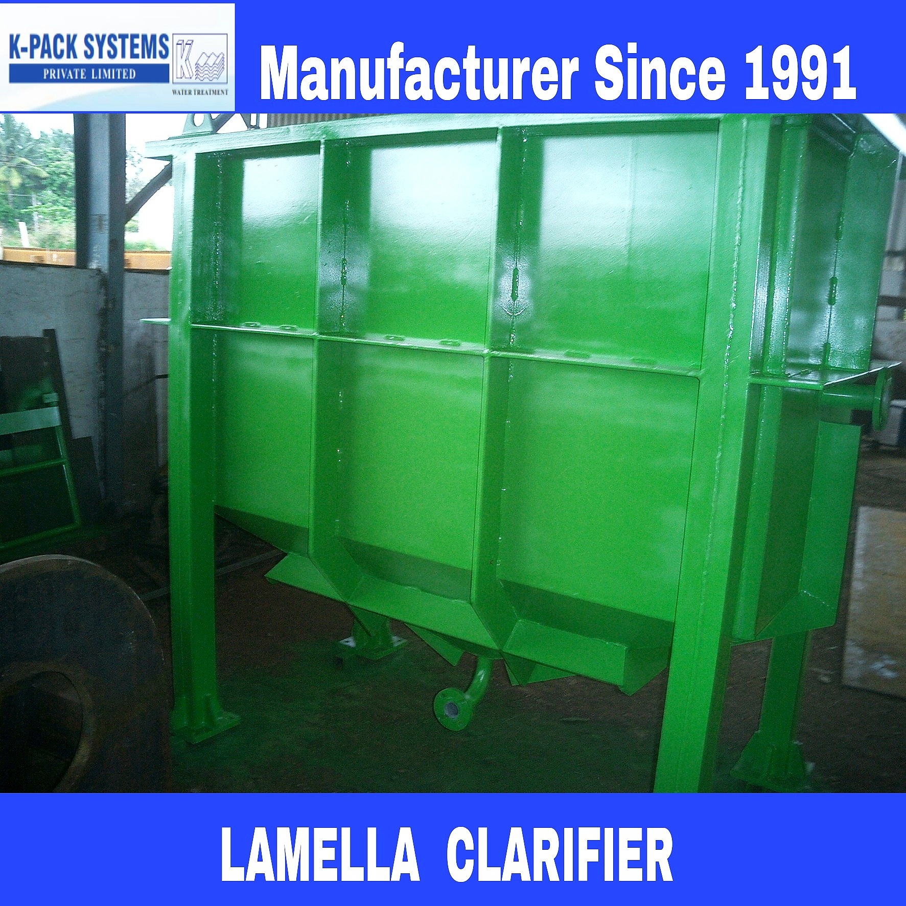 Lamella Clarifier - Mild Steel & Epoxy Paint, 4x1x3.5 Meter , 1 To 10,000 Ton/day Capacity, Full Automatic Operation, Efficient Suspended Solid Separation