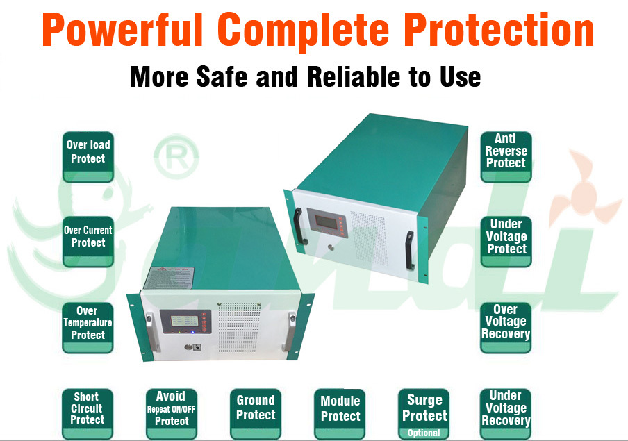 White And Green 200-400vdc Input Off Grid Inverter Split Phase