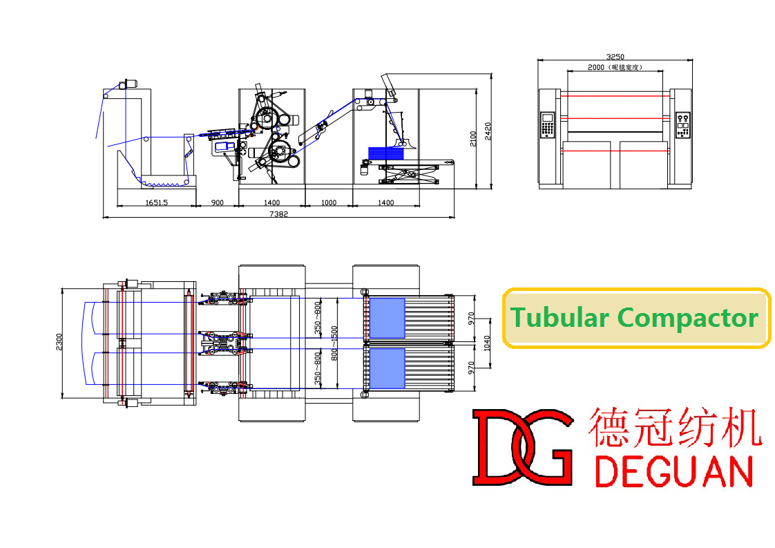 Tubular Fabric Blanket Preshrinking Machine Of Textile Machinery For Textile Finishing