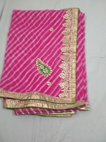 लेहरिया गोता वर्क साड़ी