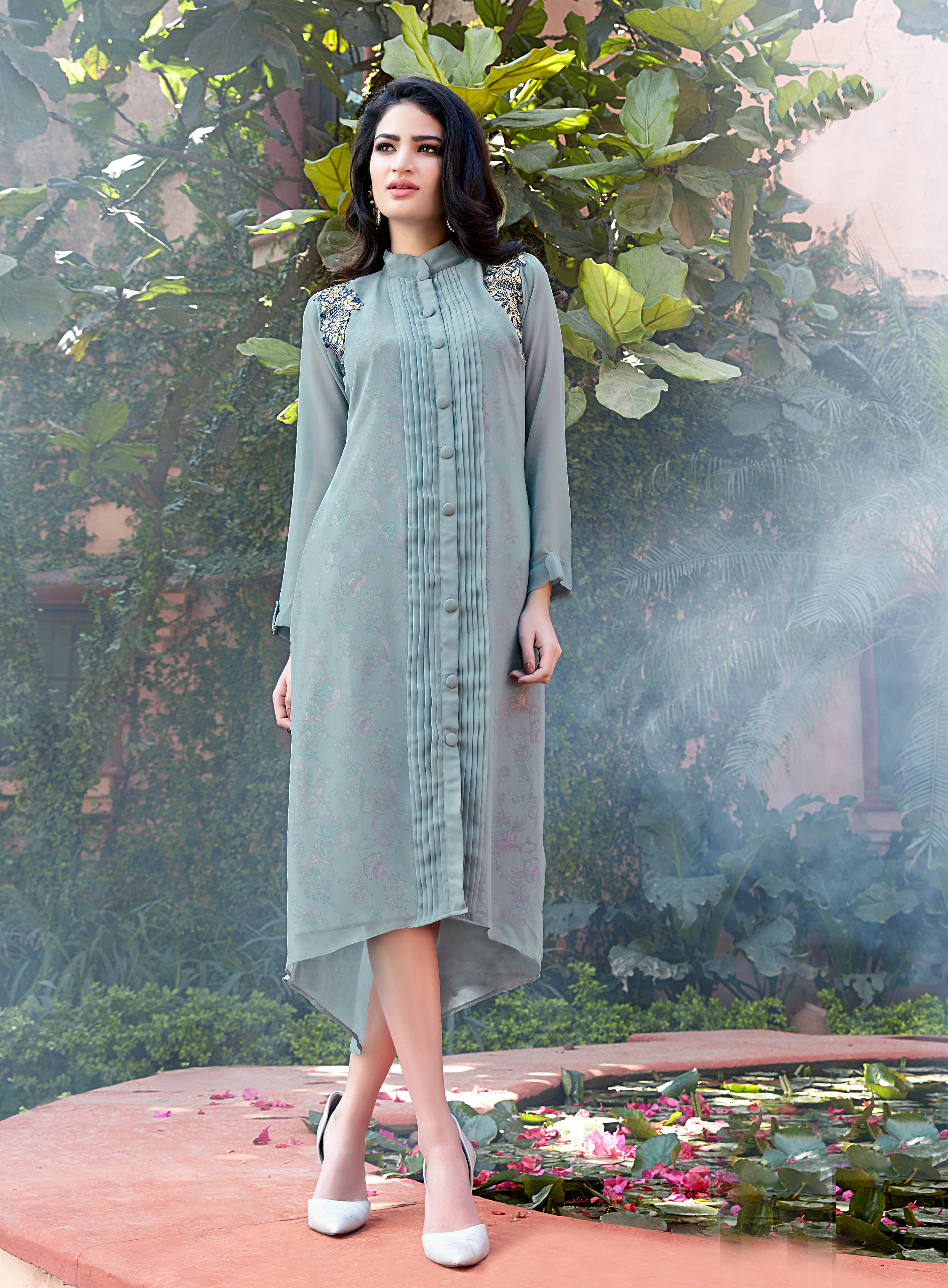 Designer Chiffon - Color: As Per Image