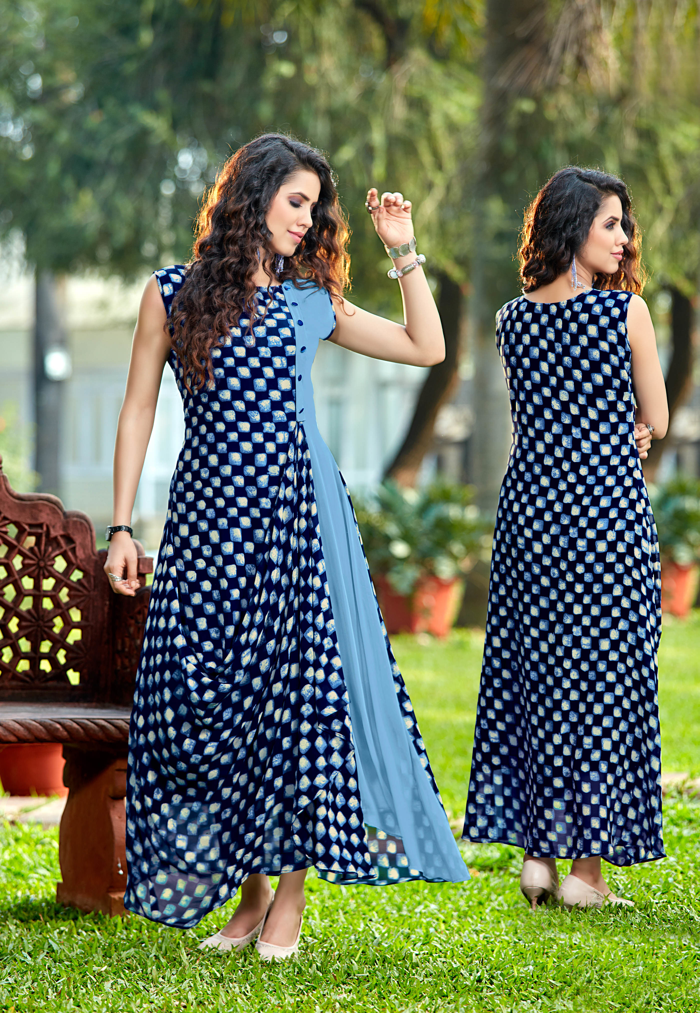 Branded Kurti - Georgette, Sizes L-xxl | Embroidered & Printed Design, Modern Ethnic Wear For All Seasons