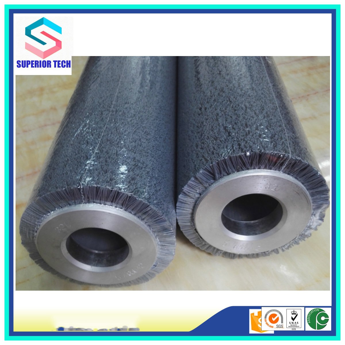 Nylon Bristle Brush - 3" To 14" Diameter, Up To 80" Length | High Density, Long Life, Chemical Resistance, Ideal For Surface Treatment And Pcb Brushing