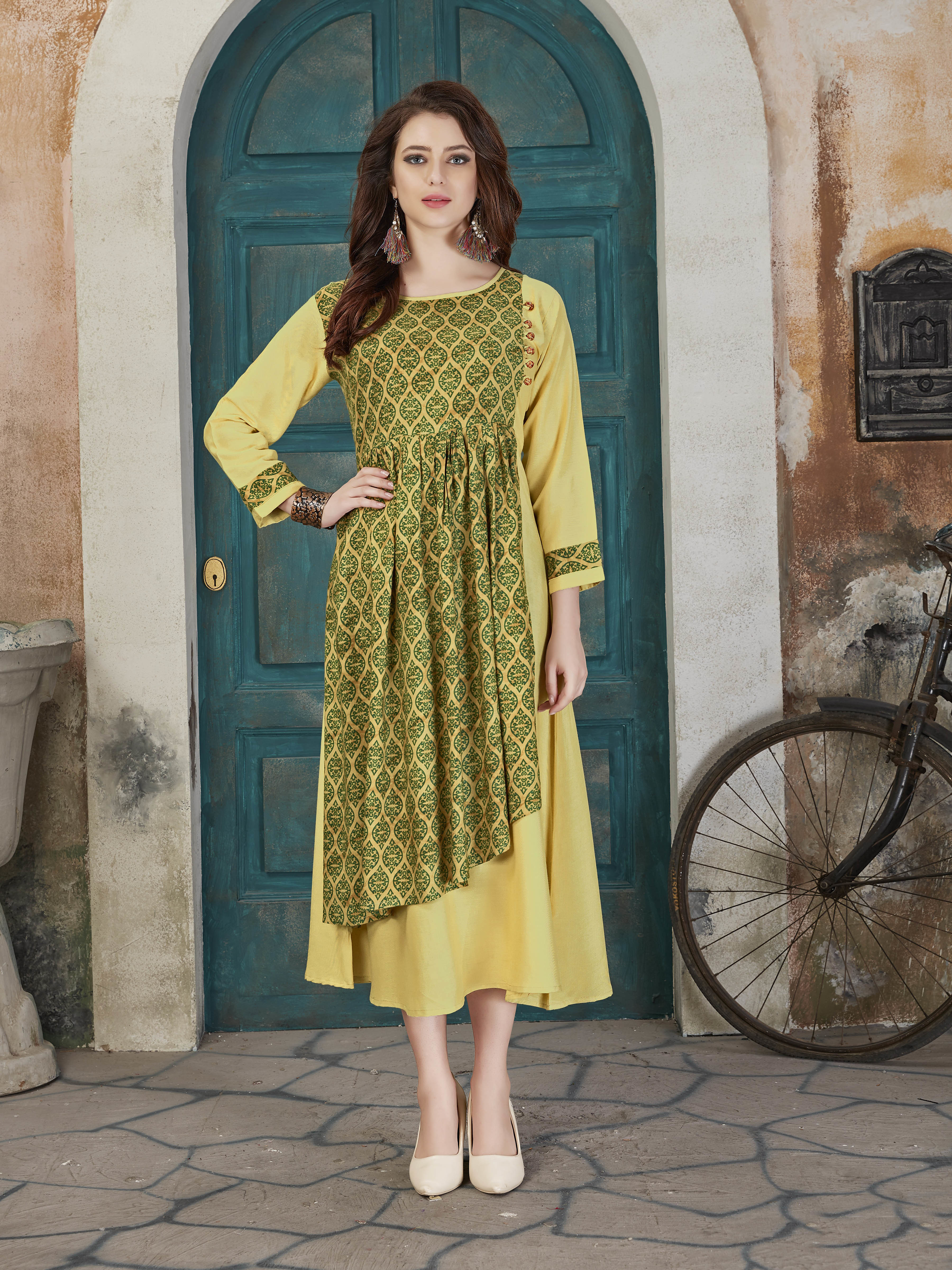 As Per Image Georgette Kurti