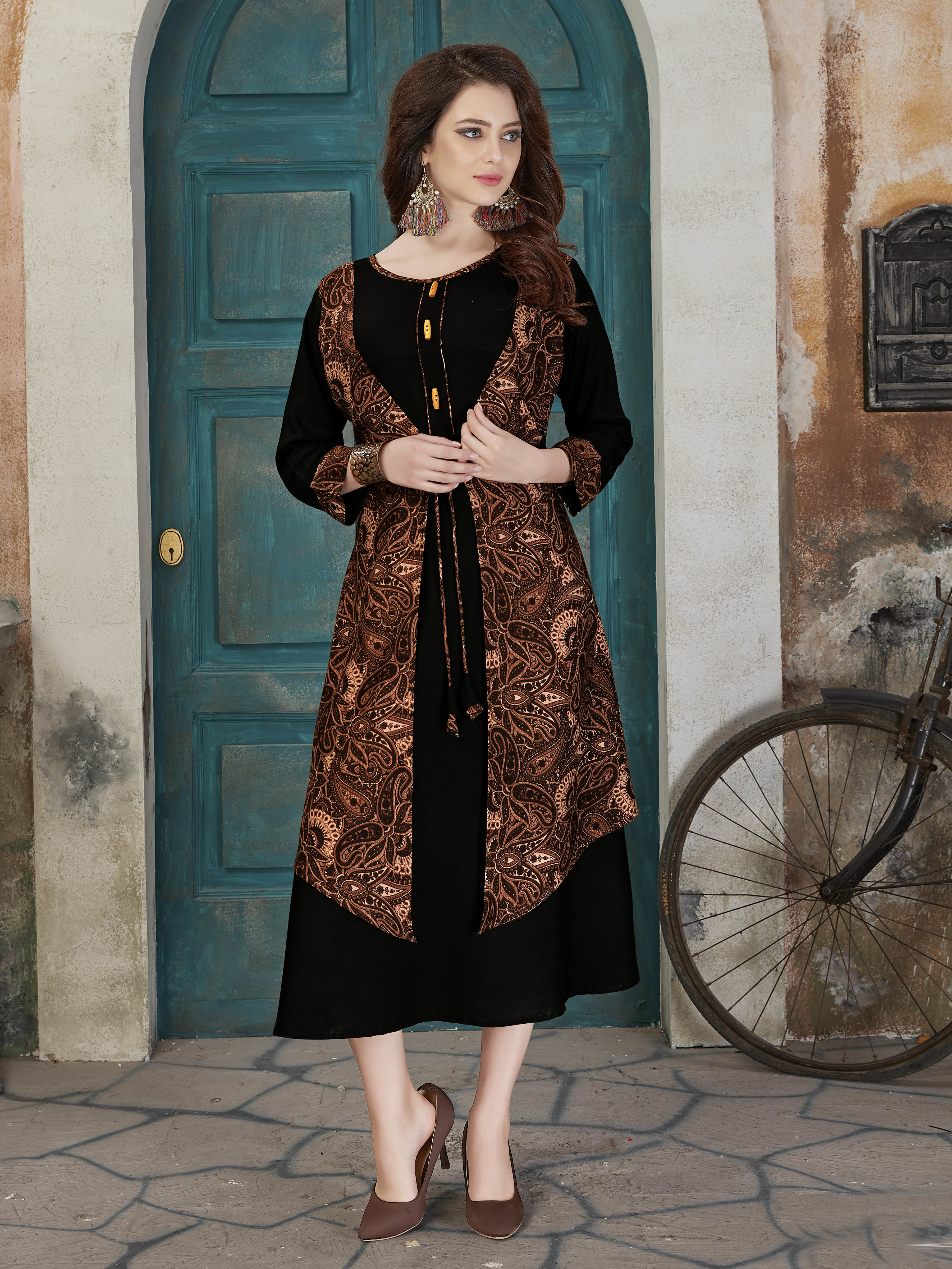 As Per Image Georgette Kurti