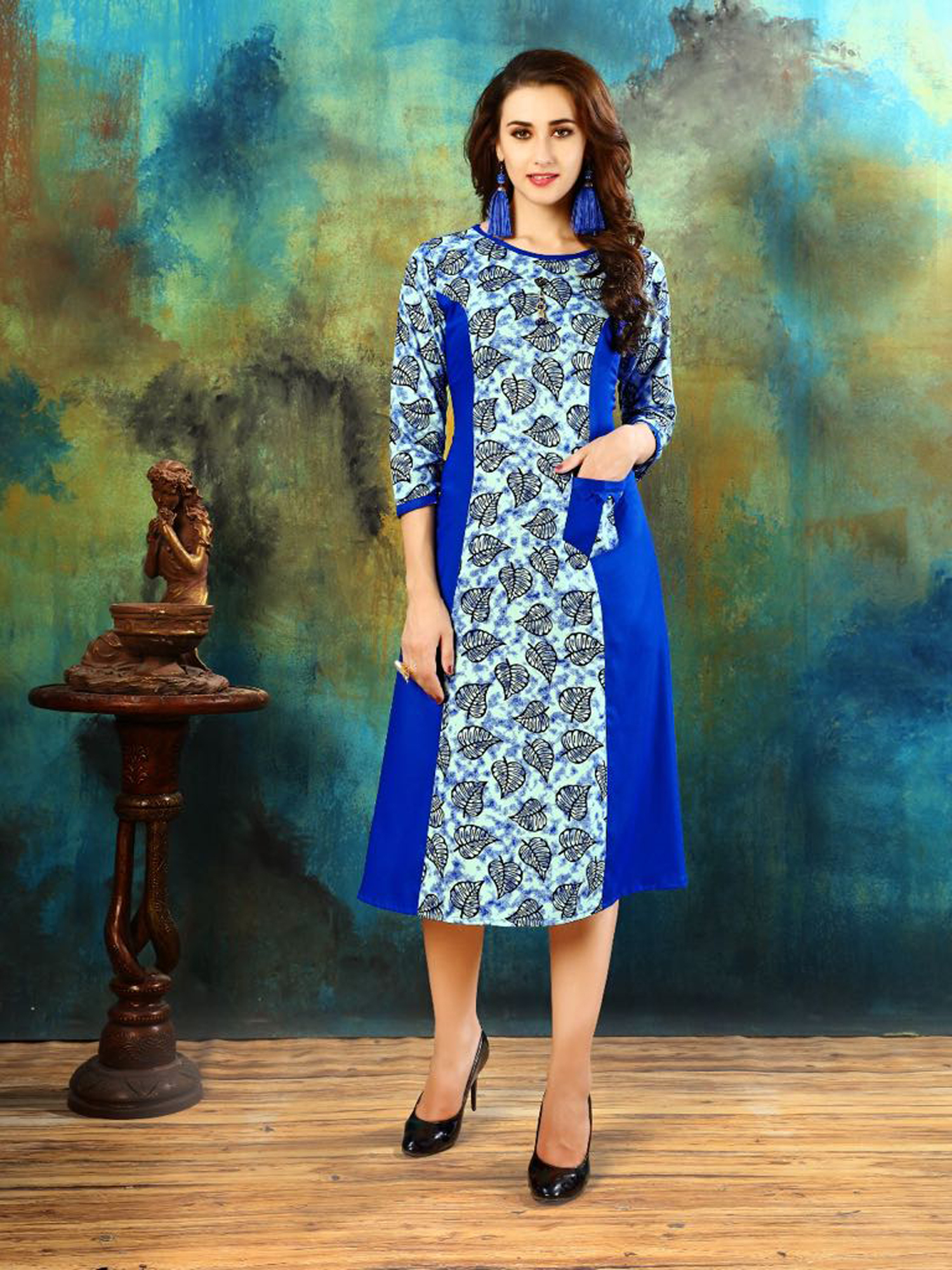Branded Kurti - Rayon Material, Printed Pattern, Full Sleeves | All Season Western Ethnic Wear