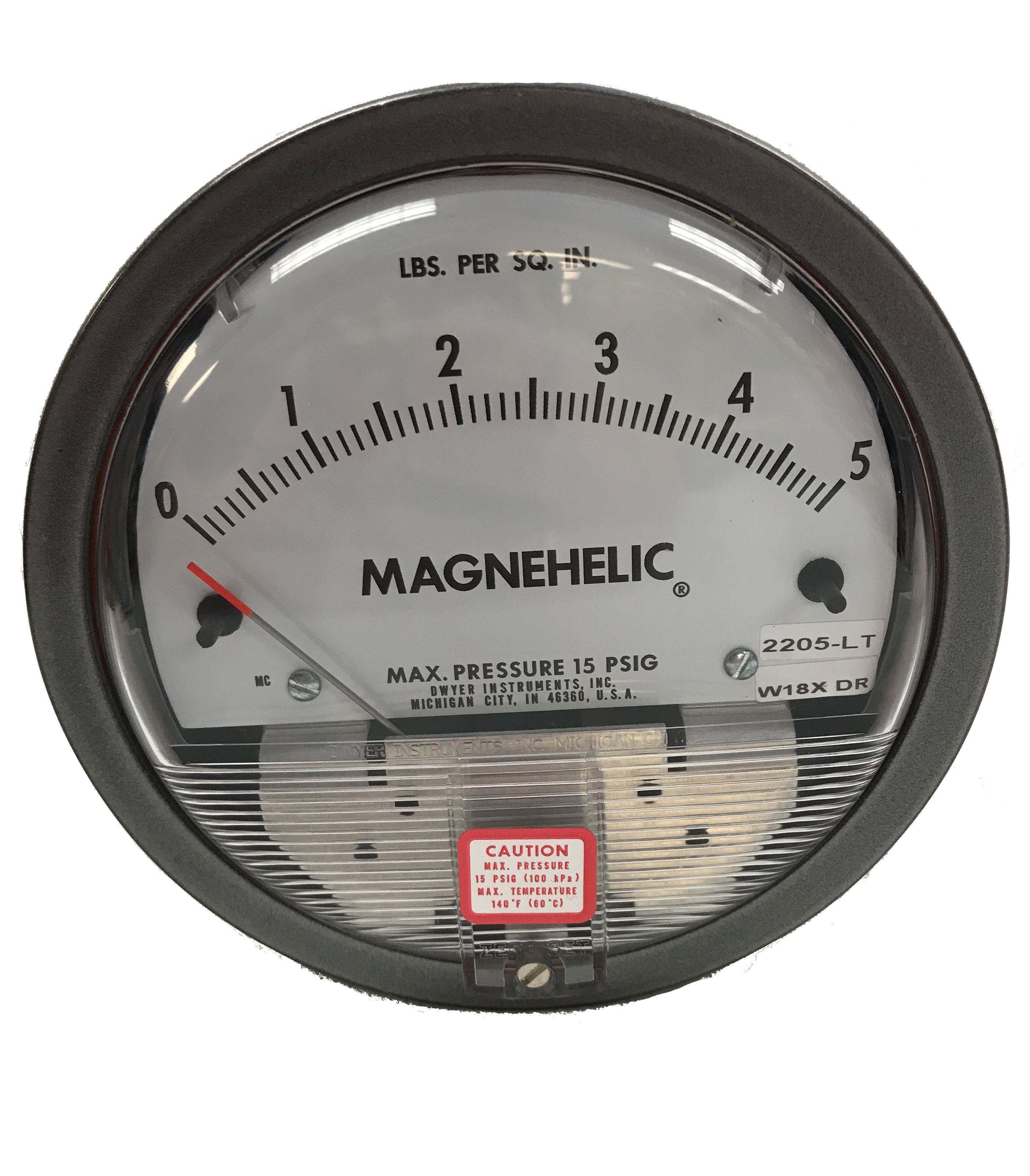 Dwyer Usa 2005 Magnehelic Gage Range 0-5.0 Inch Wc