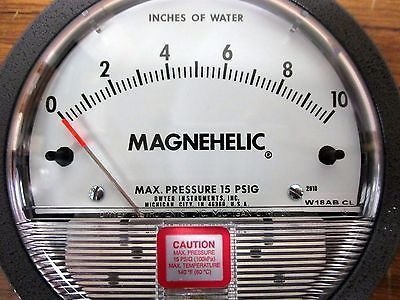 Dwyer Usa Model 2010 Magnehelic Gage Range 0-10 Inch Wc