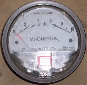Dwyer Usa Model 2010 Magnehelic Gage Range 0-10 Inch Wc